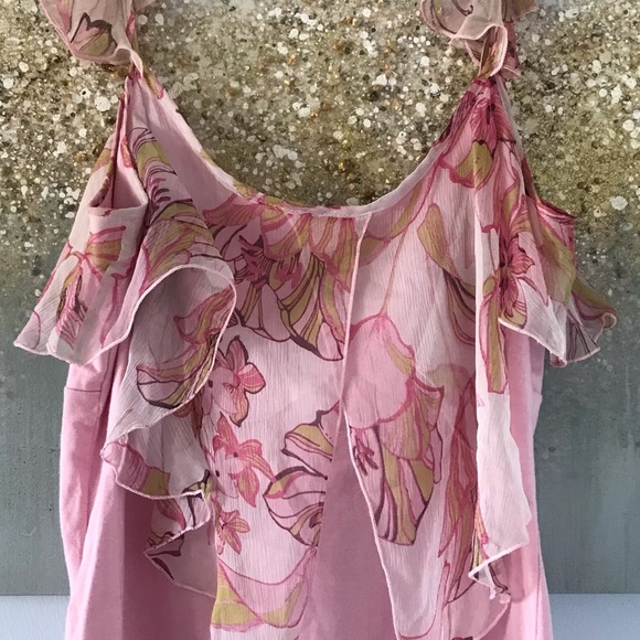 🇺🇸 Guess Floral 🌸 Top (Silk Details) - Picture 2 of 5